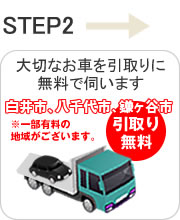 STEP2 大切なお車を引取りに無料で伺います
